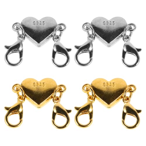 VILLCASE 4 Stück Handwerklich gefertigter Schmuck Hummerschere Schließe schmuckverbinder Verbindungsteil für Schmuck Schmuckteile Schmuckverschluss für DIY schmuck DIY verschluss Legierung von VILLCASE