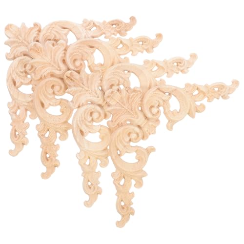 VILLCASE 4 Stück Holzapplikationen Europäisches Design für Möbelverzierungen Eckenornamente Massivem Holz Unbemalt für Schranktüren und Diy Projekte VILLCASE 4 Stück Holzapplikationen Europäisches Design für Möbelverzierungen Eckenornamente Massivem Holz Unbemalt für Schranktüren und Diy Projekte von VILLCASE