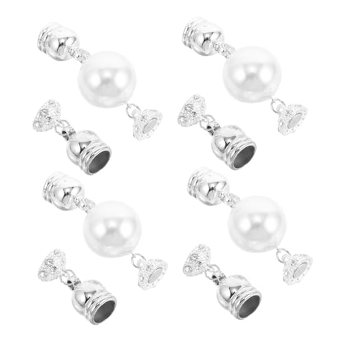 VILLCASE 4 Stück Pinless Brosche Magnetverschluss für Schal Hijab Shirt Kragen und Hosen Weiß Vielseitig Einsetzbar und Sicher der Anwendung von VILLCASE