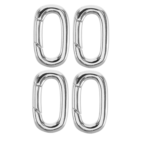 VILLCASE 4 Stück Schmuckanschlussschnalle Schmuckverschluss DIY Halskette Hochwertige Schmuckverschlüsse Halskettenverstärker für Armbänder Halskette Enhancer-Verschluss Kupfer Silver von VILLCASE