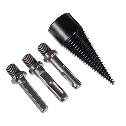 VILLCASE 4 Stück Teiliges Holzspaltbohrer Set Heavy Duty Kegelbohrer für Holzspaltung Geeignet für Bohrmaschinen für Familie Camping und Landwirtschaft VILLCASE 4 Stück Teiliges Holzspaltbohrer Set Heavy Duty Kegelbohrer für Holzspaltung Geeignet für Bohrmaschinen für Familie Camping und Landwirtschaft von VILLCASE