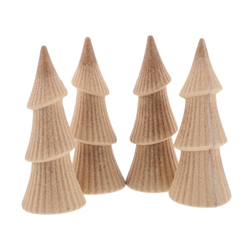 VILLCASE 4 Stück Unbehandelte Kleine Holz-weihnachtsbäume für Diy-bemalung und Bastelprojekte Glatte Oberfläche als Tischdekoration für Festliche Weihnachtsatmosphäre VILLCASE 4 Stück Unbehandelte Kleine Holz-weihnachtsbäume für Diy-bemalung und Bastelprojekte Glatte Oberfläche als Tischdekoration für Festliche Weihnachtsatmosphäre von VILLCASE