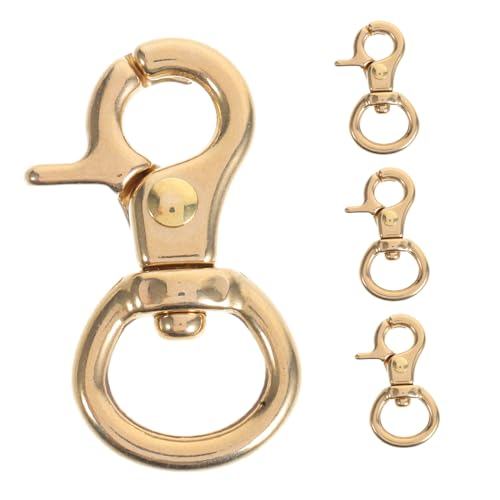 VILLCASE 4 Stücke Teiliges Metall Drehbarer Lobster Claw Trigger Verschluss aus Messing Rostfrei Für Schlüsselanhänger Taschen DIY Schmuck und Lederwaren Japanisches Design Flexibel und von VILLCASE