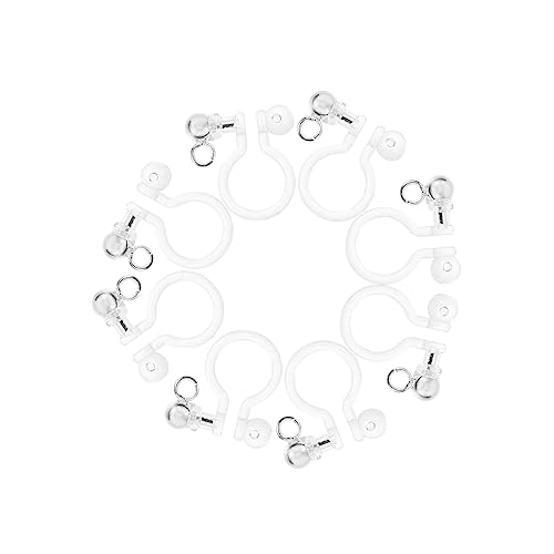 VILLCASE 40 Stk Zubehör Für Ohrclips Klemme Zur Schmuckherstellung Konverter Aufclipsen Basis Für Diy-ohrringe Nicht Durchbohrte Ohrringbefunde Fräulein Manschette Plastik Schuhspitzen von VILLCASE