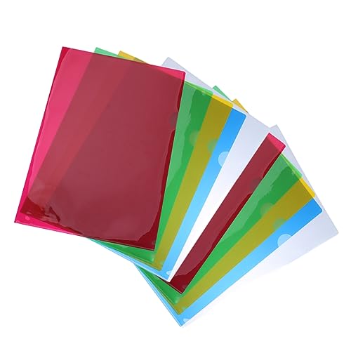 VILLCASE 40 Stück Datei Zwischenablage LED transparent Schule farbig büromappe schulordner Klemmbrett für Memo Klemmbrett für Schreibwarenartikel cartape a5 papierhalter klemmbrett von VILLCASE