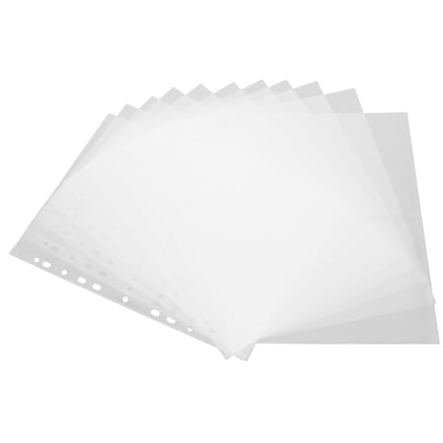 VILLCASE 40 Stück Nachfüllseiten mit Transparente Kunststoffhüllen zum Schutz und Organisieren von Fotos Fotokarten und Karten Wiederverwendbare Einlegeblätter für Ordner von VILLCASE