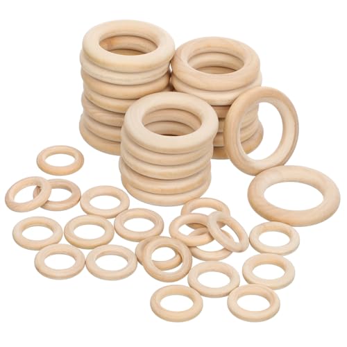 VILLCASE 40 Stück Schmuckzubehör Makrameringe Für Handwerksringe Bastelringe Kleine Ringe Zum Basteln Ringe Zum Handwerk Reifen Für Die Schmuckherstellung Diy-ring Makramee-ring Beige Holz VILLCASE 40 Stück Schmuckzubehör Makrameringe Für Handwerksringe Bastelringe Kleine Ringe Zum Basteln Ringe Zum Handwerk Reifen Für Die Schmuckherstellung Diy-ring Makramee-ring Beige Holz von VILLCASE