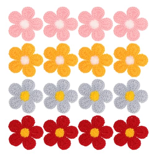 VILLCASE 40 Stück Stickerei Applikationen Blumenmotiv Langlebige Stoffpatches zum Aufnähen Dekorative Nähzubehör für Jacken Kleidung Diy Bastelprojekte und Reparaturen von VILLCASE