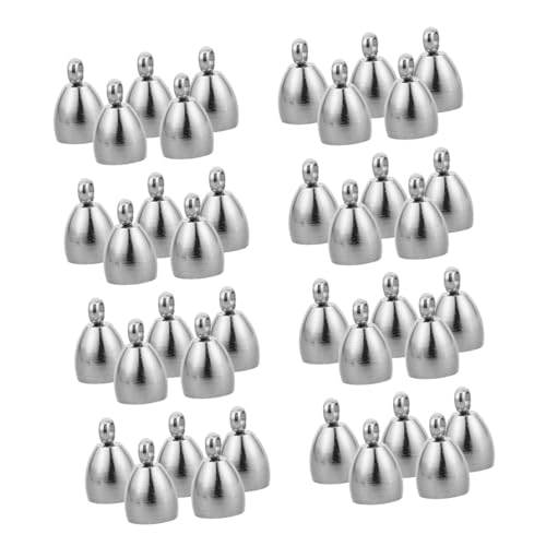 VILLCASE 40 Stück Teiliges Edelstahl Schnurenden Oval Geformt Metallseil Knoten Abdeckungen Langlebig für Diy Schmuck Armband Halskette Zubehör VILLCASE 40 Stück Teiliges Edelstahl Schnurenden Oval Geformt Metallseil Knoten Abdeckungen Langlebig für Diy Schmuck Armband Halskette Zubehör von VILLCASE