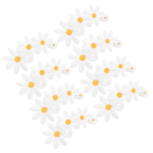 VILLCASE 40 Stück Teiliges Set Bestickte Daisy Flower Aufnäher zum Aufbügeln für Diy Kleidung Taschen und Handyhüllen Kreative Applikationen für Jacken Jeans und Bastelprojekte von VILLCASE