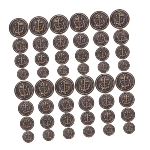 VILLCASE 40 Stück Vintage Metallknöpfe für Anzüge und Mäntel Runde Kupferknöpfe für Nähen von Jacken und Kleidung Robuste Stilvolle Knöpfe für Damen und Herrenmode von VILLCASE