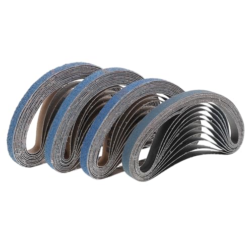 VILLCASE 40 Stücke Blau Breite Sand Gürtel Schleifpapier Für Metall Kies Schärfen Schleifen Gürtel Körnungen von VILLCASE