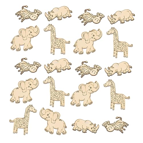 VILLCASE Holzscheiben-ornamente 40 Stück Unlackierte Holzscheiben Zum Bemalen Tierausschnitte für Jungen und Mädchen VILLCASE Holzscheiben-ornamente 40 Stück Unlackierte Holzscheiben Zum Bemalen Tierausschnitte für Jungen und Mädchen von VILLCASE