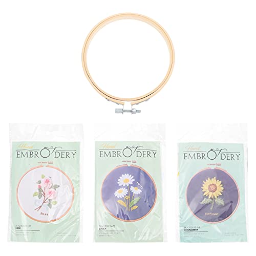 VILLCASE 4Er-Packung Diy Stickerei Materialpaket Teiliges Set für Anfänger mit Stickrahmen und Nähzubehör für Kreative und Handgemachte Projekte VILLCASE 4Er-Packung Diy Stickerei Materialpaket Teiliges Set für Anfänger mit Stickrahmen und Nähzubehör für Kreative und Handgemachte Projekte von VILLCASE