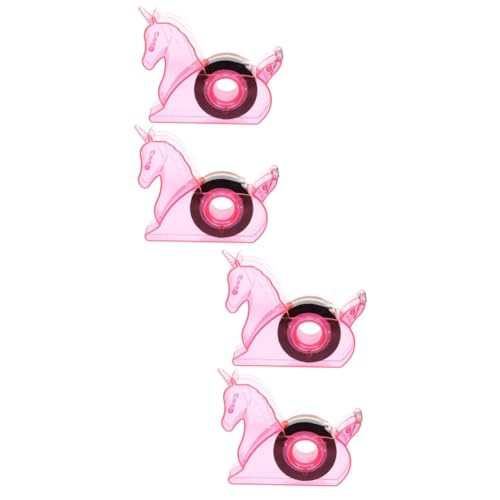 VILLCASE 4stücke Klebebandspender Multifunktionale Tischhalter Für Klebeband Für Büro Schule Und Bastelprojekte Schneiden Schere Süßes Einhorn-design von VILLCASE