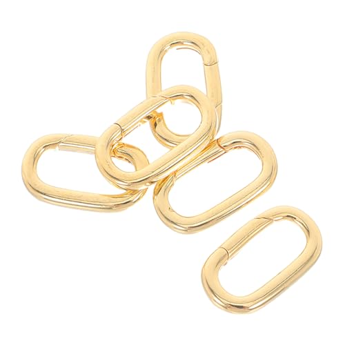 VILLCASE 5 Ovale Karabinerverschlüsse: Kupfer-schmuckverbinder, Verschlüsse Für, Armbänder, Schlüsselanhänger, Anhänger, Diy-projekte, Schmuckherstellungszubehör von VILLCASE