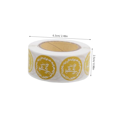 VILLCASE 5 Rollen Runde Thank You Sticker Selbstklebende Verpackungs Umschlag-siegel für Geschenke Hochzeit Shower und Versand Starke Haftung Praktische Spenderrolle VILLCASE 5 Rollen Runde Thank You Sticker Selbstklebende Verpackungs Umschlag-siegel für Geschenke Hochzeit Shower und Versand Starke Haftung Praktische Spenderrolle von VILLCASE