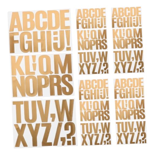 VILLCASE 5 Sätze Große Buchstaben für Schule Büro Diy Projekte und Briefkästen Dekorative Alphabet Aufkleber für Kreative Projekte von VILLCASE