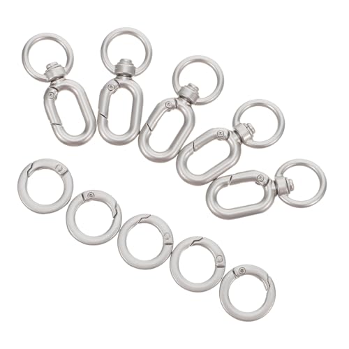 VILLCASE 5 Sätze Metall Schlüsselanhänger Karabiner mit Doppelöffnung Drehbare Feder Schnapphaken Schlüsselring für Lanyards Diy Basteln Outdoor Kompakt und Leicht VILLCASE 5 Sätze Metall Schlüsselanhänger Karabiner mit Doppelöffnung Drehbare Feder Schnapphaken Schlüsselring für Lanyards Diy Basteln Outdoor Kompakt und Leicht von VILLCASE