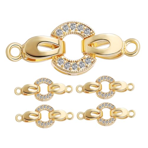 VILLCASE 5 Stück DIY Faltverschlüsse: Schmuckherstellungsverschlüsse Schnallenverschlüsse Zirkon Verlängerungsverschluss Verschluss Endkappen Für Armbänder Halsketten VILLCASE 5 Stück DIY Faltverschlüsse: Schmuckherstellungsverschlüsse Schnallenverschlüsse Zirkon Verlängerungsverschluss Verschluss Endkappen Für Armbänder Halsketten von VILLCASE