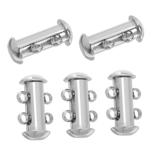 VILLCASE 5 Stück Edelstahl Doppelreihige Schmuckverschluss Robuster Mehrlagiger Kettenverbinder für DIY Schmuckherstellung Vielseitiger Armbandverschluss für Alltag und Besondere Anlässe VILLCASE 5 Stück Edelstahl Doppelreihige Schmuckverschluss Robuster Mehrlagiger Kettenverbinder für DIY Schmuckherstellung Vielseitiger Armbandverschluss für Alltag und Besondere Anlässe von VILLCASE