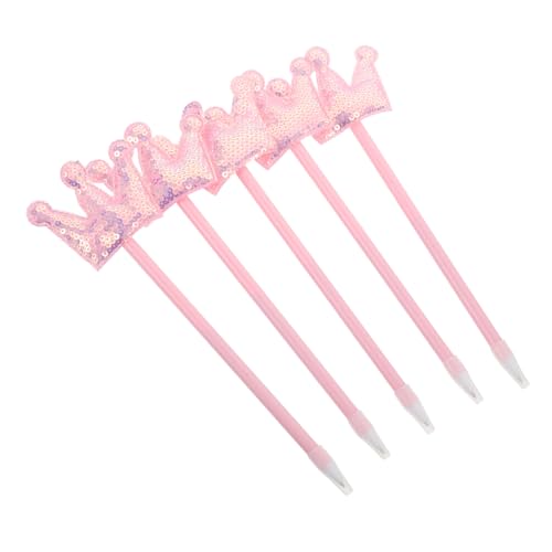 VILLCASE 5 Stück Glitzer Gelstifte mit Kronenmotiv Mehrfarbige Tinte Langlebige Kugelschreiber für Schule Büro Party Kreative Schreib Geschenkideen Tragbar VILLCASE 5 Stück Glitzer Gelstifte mit Kronenmotiv Mehrfarbige Tinte Langlebige Kugelschreiber für Schule Büro Party Kreative Schreib Geschenkideen Tragbar von VILLCASE
