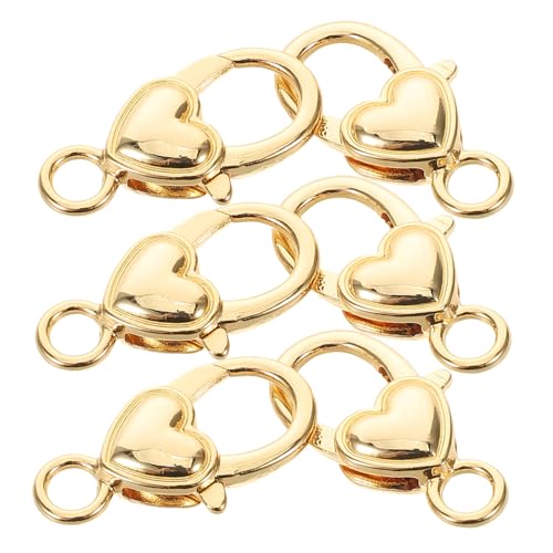 VILLCASE 5 Stück Herz-karabinerverschlüsse: Herz-karabinerverschlüsse Aus Metall Für Die Herstellung Von Halsketten, Armbändern Und Schlüsselanhängern Zum Selbermachen Von Schmuckstücken VILLCASE 5 Stück Herz-karabinerverschlüsse: Herz-karabinerverschlüsse Aus Metall Für Die Herstellung Von Halsketten, Armbändern Und Schlüsselanhängern Zum Selbermachen Von Schmuckstücken von VILLCASE