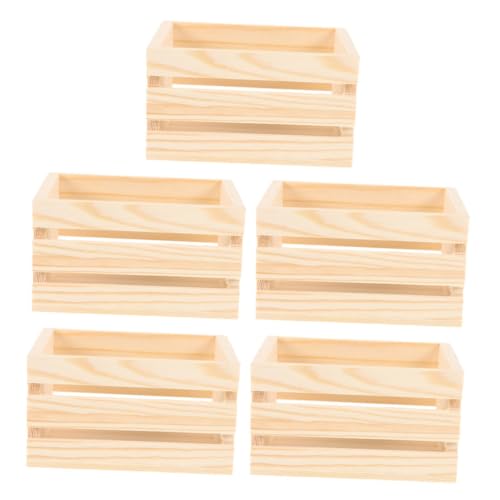 VILLCASE 5 Stück Miniatur-puppenhauskisten, Holz, Mini-aufbewahrungsbox, Kleiner Obstkorb, Modell Für Puppenhauszubehör Zur Ausstellung Von Lebensmittelaufbewahrung, Diy-bastelprojekte VILLCASE 5 Stück Miniatur-puppenhauskisten, Holz, Mini-aufbewahrungsbox, Kleiner Obstkorb, Modell Für Puppenhauszubehör Zur Ausstellung Von Lebensmittelaufbewahrung, Diy-bastelprojekte von VILLCASE