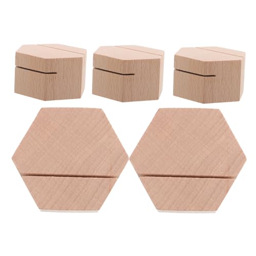 VILLCASE 5 Stück Minimalistischer Hexagon Tisch Organizer für Fotos Notizen und Visitenkarten für Büro Zuhause und Empfangstisch Deko von VILLCASE