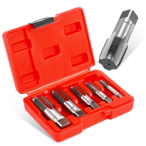 VILLCASE 5 Stück Rohrgewindebohrer-Set Rohrverschraubung Sanitärhahn Beschlag Stahlhahn Rohrhähne Fadenforming -Fadenzapftaps Rohrhahn Handfädelzapfen NPT-Hahn Kohlenstoffstahl Silber VILLCASE 5 Stück Rohrgewindebohrer-Set Rohrverschraubung Sanitärhahn Beschlag Stahlhahn Rohrhähne Fadenforming -Fadenzapftaps Rohrhahn Handfädelzapfen NPT-Hahn Kohlenstoffstahl Silber von VILLCASE