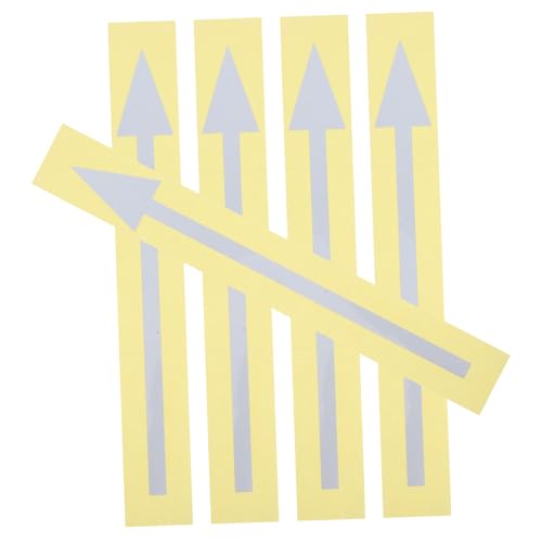 VILLCASE 5 Stück Selbstklebende Reflektierende Pfeilaufkleber für Briefkästen Abnehmbare Wand und Bodenmarkierungsaufkleber für Verbesserte Sichtbarkeit im Freien von VILLCASE