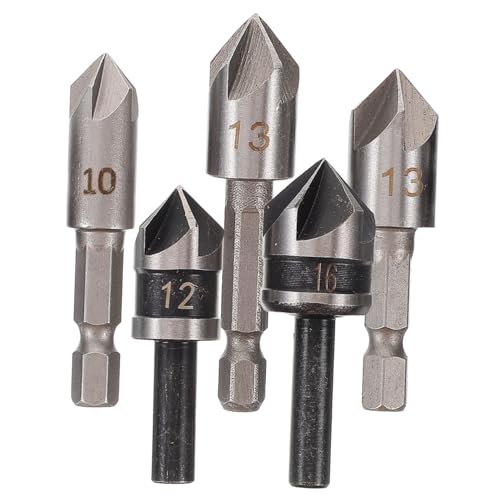 VILLCASE 5 Stück Teiliges Kegelsenker Bohrer Set für Holz Präzise Senkbohrer für Professionelle Holzverarbeitung Geeignet für Verschiedene Materialien für Wiederholbare Anwendungen VILLCASE 5 Stück Teiliges Kegelsenker Bohrer Set für Holz Präzise Senkbohrer für Professionelle Holzverarbeitung Geeignet für Verschiedene Materialien für Wiederholbare Anwendungen von VILLCASE