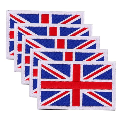 VILLCASE 5 Stück Uk Flaggen Aufnäher Handgestickt Langlebiger Stoff Einfach zu Nähen für Kleidung Hüte Rucksäcke DIY Verzierungen mit Detaillierter Handstickerei VILLCASE 5 Stück Uk Flaggen Aufnäher Handgestickt Langlebiger Stoff Einfach zu Nähen für Kleidung Hüte Rucksäcke DIY Verzierungen mit Detaillierter Handstickerei von VILLCASE
