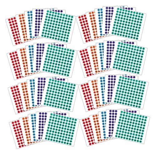 VILLCASE 50 Blatt Runde Etiketten für Büro Schule Basteln Praktische Dekorative Aufkleber zur Organisation und Sortierung VILLCASE 50 Blatt Runde Etiketten für Büro Schule Basteln Praktische Dekorative Aufkleber zur Organisation und Sortierung von VILLCASE