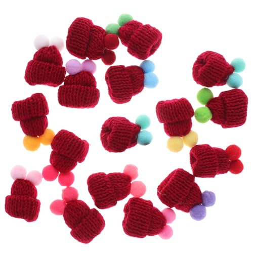 VILLCASE 50 StüCk Mini WeihnachtsmüTzen, Knitted Hats FüR Wichtel, Kleine HüTe FüR DIY Weihnachtsbaumdekoration, WollmüTzen FüR PuppenzubehöR Weihnachtsbaumschmuck Set VILLCASE 50 StüCk Mini WeihnachtsmüTzen, Knitted Hats FüR Wichtel, Kleine HüTe FüR DIY Weihnachtsbaumdekoration, WollmüTzen FüR PuppenzubehöR Weihnachtsbaumschmuck Set von VILLCASE