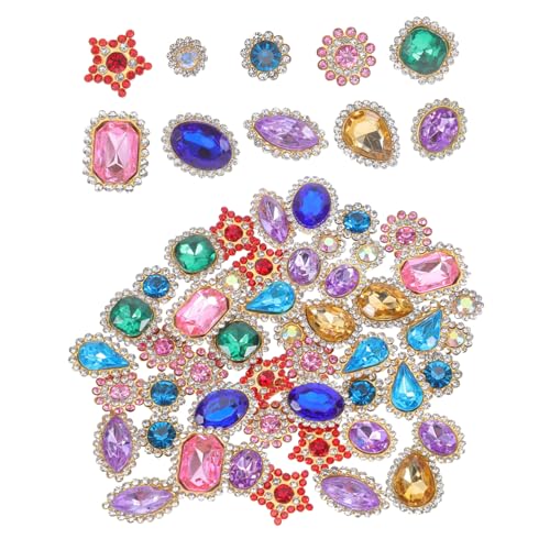VILLCASE 50 Stück Handvernähbare Ornamente für Diy Haaraccessoires Dekorationen Krallenrhinestones für Bekleidungsprojekte und Kreative Bastelarbeiten von VILLCASE