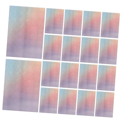 VILLCASE 50 Stück Holographisches Kartonpapier M² Metallic Schimmerndes Bastelpapier für Kartenherstellung Scrapbooking Partydekoration Kompatibel mit Tintenstrahl Laserdruckern Langlebig von VILLCASE