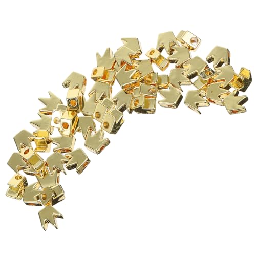 VILLCASE 50 Stück Kupfer Spacer Beads für Diy Schmuckherstellung Distanzperlen für Armbänder und Kreative Bastelprojekte von VILLCASE