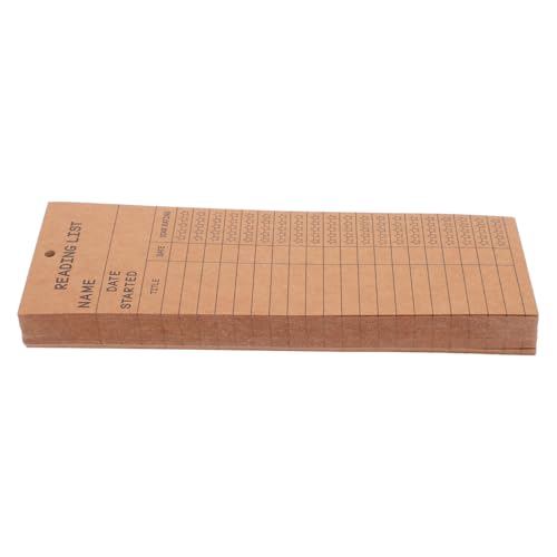 VILLCASE 50 Stück Leselisten Lesezeichen aus Robustem Papier mit Loch Blanko Bibliothekskarten zum Notieren Vielseitige Lesemarkierer für Schüler Lehrer und Leser Aller Altersgruppen von VILLCASE