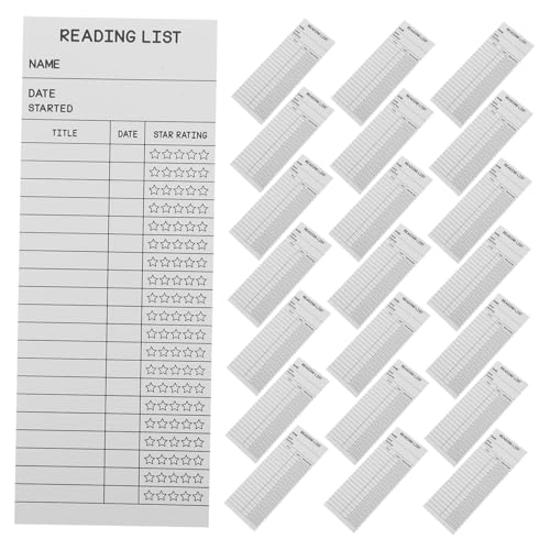 VILLCASE 50 Stück Lesezeichen Leselisten Karten ohne Loch Blanko Papier für Persönliche Bibliotheken Buchtracker für Schüler Lehrer Leselog Buchzubehör VILLCASE 50 Stück Lesezeichen Leselisten Karten ohne Loch Blanko Papier für Persönliche Bibliotheken Buchtracker für Schüler Lehrer Leselog Buchzubehör von VILLCASE