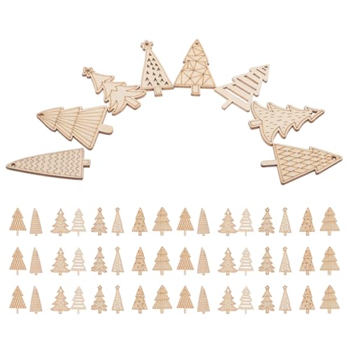 VILLCASE 50 Stück Mini Unvollendete Holzscheiben Baumform zum Bemalen für Diy Projekte Weihnachtsbaumdekoration und Kreative Bastelideen VILLCASE 50 Stück Mini Unvollendete Holzscheiben Baumform zum Bemalen für Diy Projekte Weihnachtsbaumdekoration und Kreative Bastelideen von VILLCASE