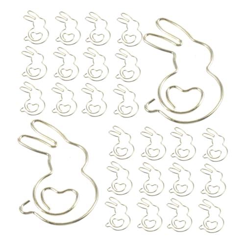 VILLCASE 50 Stück Niedliche Goldfarbene Hasen Büroklammern aus Metall Vielseitige Lesezeichen und Dokumentenhalter für Büro Schule und Notizbuch-dekoration Stabile Rabbit Paperclips für VILLCASE 50 Stück Niedliche Goldfarbene Hasen Büroklammern aus Metall Vielseitige Lesezeichen und Dokumentenhalter für Büro Schule und Notizbuch-dekoration Stabile Rabbit Paperclips für von VILLCASE