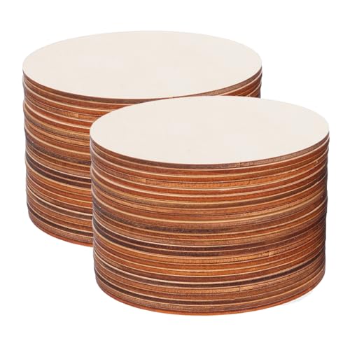 VILLCASE 50 Stück Runde Unlackierte Holzscheiben zum Basteln und Malen Naturbelassene Holzscheiben für DIY Dekoration Gravur Schreiben für Handwerk und Heimdeko VILLCASE 50 Stück Runde Unlackierte Holzscheiben zum Basteln und Malen Naturbelassene Holzscheiben für DIY Dekoration Gravur Schreiben für Handwerk und Heimdeko von VILLCASE