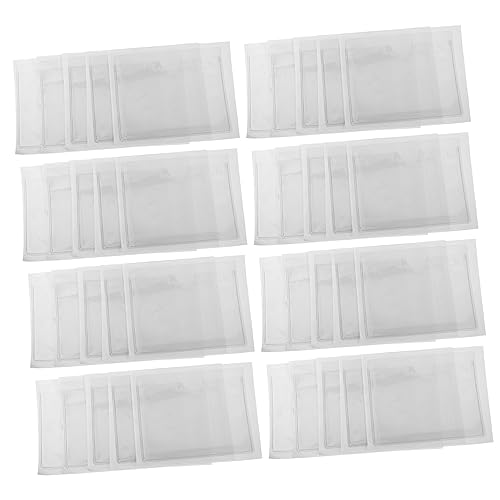 VILLCASE 50 Stück Selbstklebende Etikettenhalter Transparente PVC Taschen für Karten Schutz Beschriftung für Büro Schule und Lagerung von VILLCASE