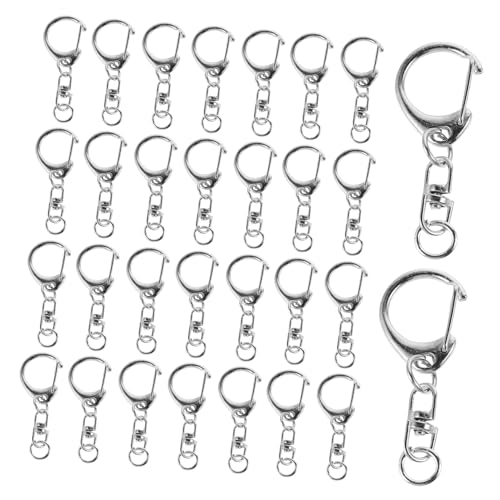VILLCASE 50 Stück Teiliges Kleine D-ring Karabinerhaken mit Drehgelenk Robuste Metall-schlüsselanhänger Clips für DIY Bastelarbeiten Flexible Verbindung für Schlüssel Taschen und Schmuck VILLCASE 50 Stück Teiliges Kleine D-ring Karabinerhaken mit Drehgelenk Robuste Metall-schlüsselanhänger Clips für DIY Bastelarbeiten Flexible Verbindung für Schlüssel Taschen und Schmuck von VILLCASE