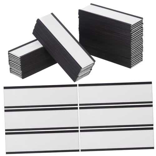 VILLCASE 50 Stück Teiliges Set Magnetische Etikettenhalter mit Klarem Kunststoffschutz Langlebige Beschilderung für Lagerregale Einfacher Karteneinsatz für Schnelle Beschriftungsänderungen von VILLCASE