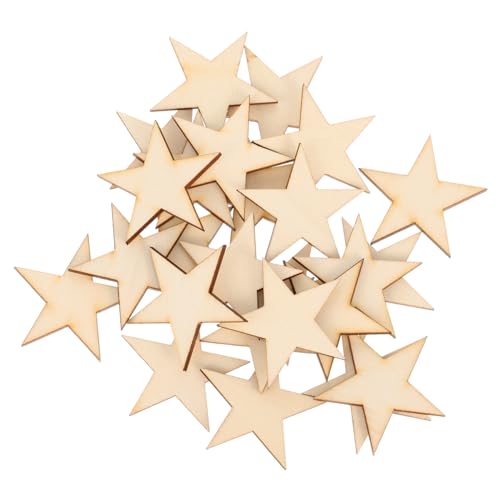 VILLCASE 50 Stück Unfertige Holzsterne Unbehandelte Holzscheiben Zum Basteln Deko Anhänger Für DIY Handwerk Kindergarten Geschenkideen VILLCASE 50 Stück Unfertige Holzsterne Unbehandelte Holzscheiben Zum Basteln Deko Anhänger Für DIY Handwerk Kindergarten Geschenkideen von VILLCASE