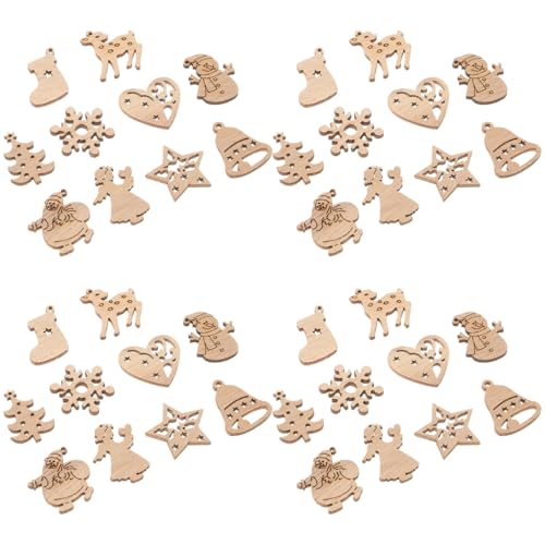 VILLCASE 50-Teiliges Weihnachtsschmuck-Set Unbehandelte Holzscheiben Mit Cartoon-Muster Leere Holzformen Anhängerscheiben Mit Löchern Für Hängende Weihnachtsbaumdekoration (Zufälliges VILLCASE 50-Teiliges Weihnachtsschmuck-Set Unbehandelte Holzscheiben Mit Cartoon-Muster Leere Holzformen Anhängerscheiben Mit Löchern Für Hängende Weihnachtsbaumdekoration (Zufälliges von VILLCASE