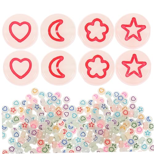 VILLCASE 500 Stück Bunte Leuchtende Acrylperlen zum Basteln Glatte Oberfläche Langlebig und Verschleißfest für DIY armbänder Halsketten und Handgefertigten Schmuck mit Praktischem VILLCASE 500 Stück Bunte Leuchtende Acrylperlen zum Basteln Glatte Oberfläche Langlebig und Verschleißfest für DIY armbänder Halsketten und Handgefertigten Schmuck mit Praktischem von VILLCASE