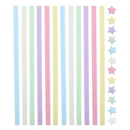 VILLCASE 540 Stk Origami-sternpapier Pastell-origami-streifen Schimmernde Papierstreifen Weihnachts-origami-papier Glitzernde Papierstreifen Sternpapierstreifen Holografische Papierstreifen von VILLCASE